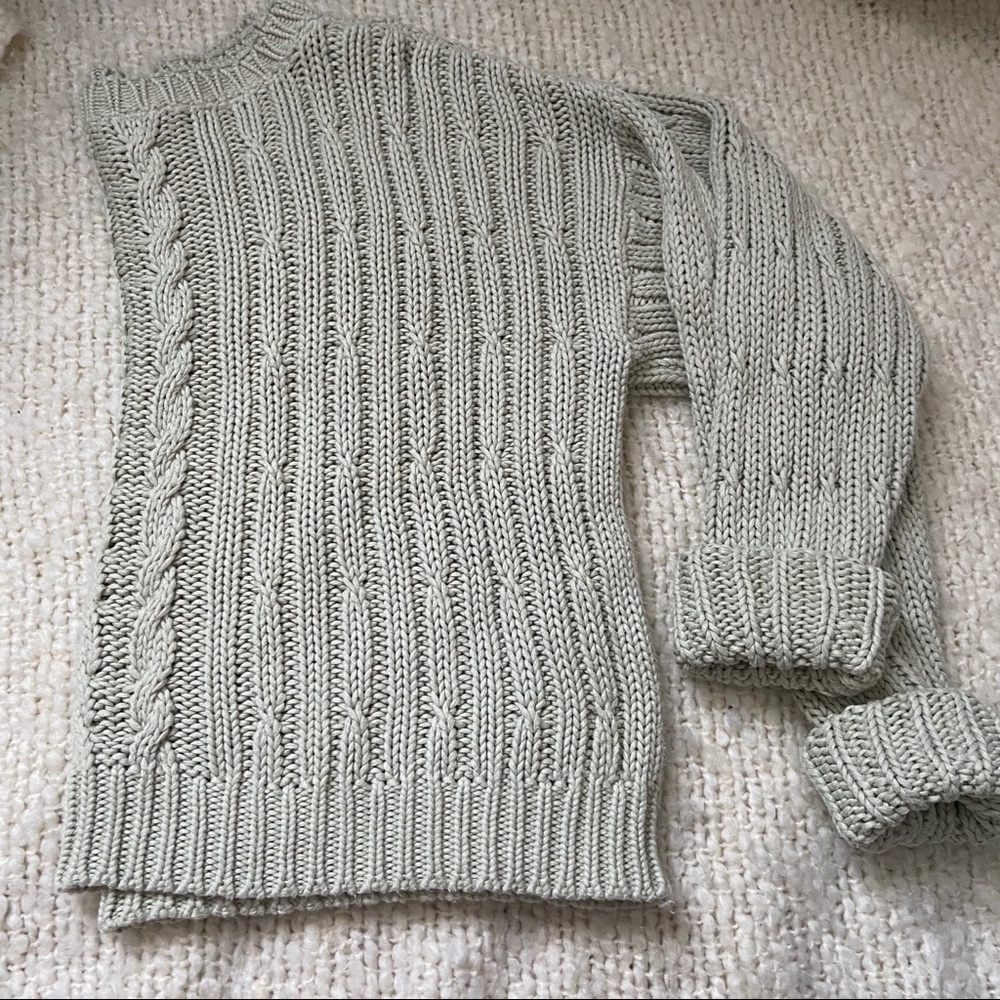 Cotton cable knit sweater